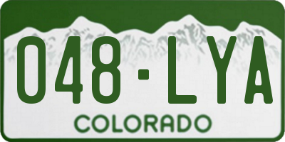 CO license plate 048LYA