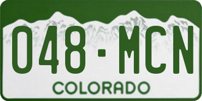 CO license plate 048MCN