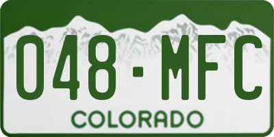 CO license plate 048MFC