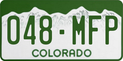 CO license plate 048MFP