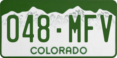CO license plate 048MFV