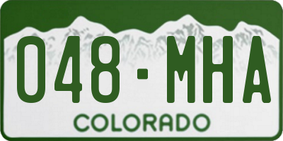 CO license plate 048MHA