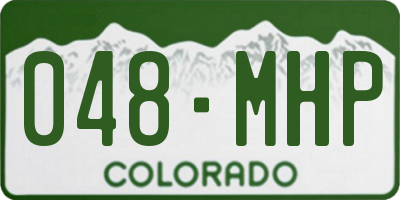 CO license plate 048MHP