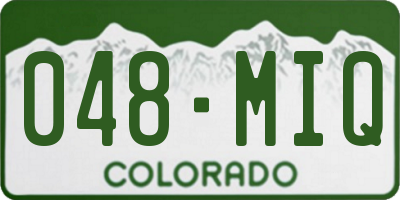 CO license plate 048MIQ