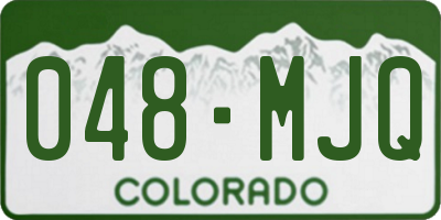 CO license plate 048MJQ