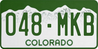 CO license plate 048MKB