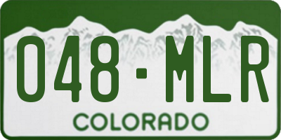 CO license plate 048MLR
