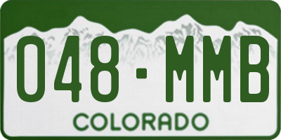 CO license plate 048MMB