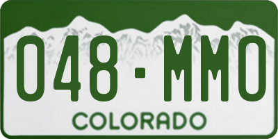 CO license plate 048MMO