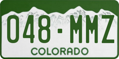 CO license plate 048MMZ