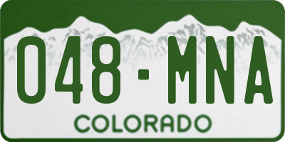 CO license plate 048MNA