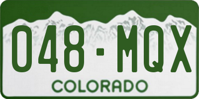 CO license plate 048MQX