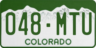 CO license plate 048MTU