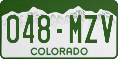 CO license plate 048MZV