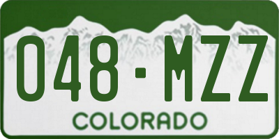 CO license plate 048MZZ