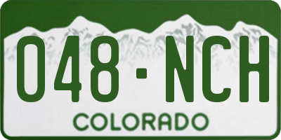 CO license plate 048NCH