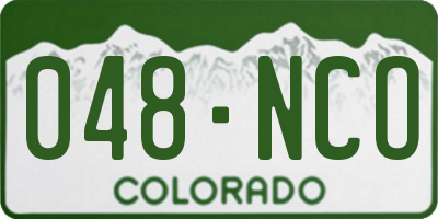 CO license plate 048NCO