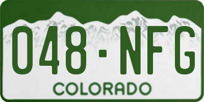CO license plate 048NFG