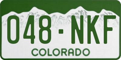 CO license plate 048NKF