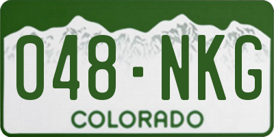 CO license plate 048NKG