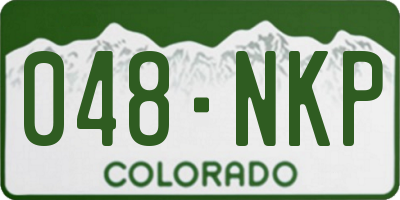CO license plate 048NKP