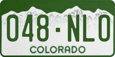 CO license plate 048NLO