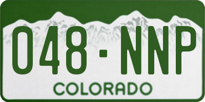 CO license plate 048NNP