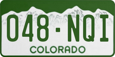 CO license plate 048NQI