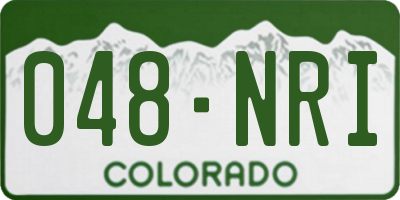 CO license plate 048NRI
