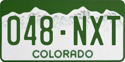 CO license plate 048NXT