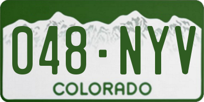 CO license plate 048NYV