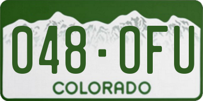 CO license plate 048OFU