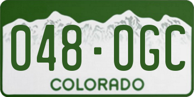 CO license plate 048OGC