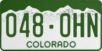 CO license plate 048OHN