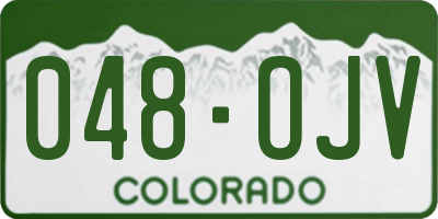 CO license plate 048OJV