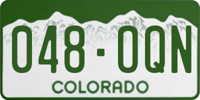 CO license plate 048OQN