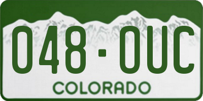 CO license plate 048OUC