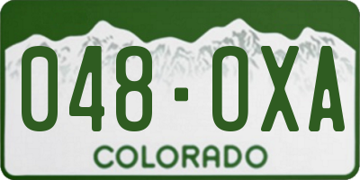 CO license plate 048OXA