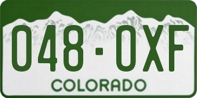 CO license plate 048OXF
