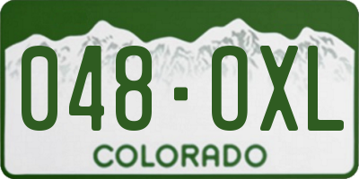 CO license plate 048OXL