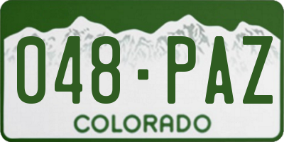 CO license plate 048PAZ
