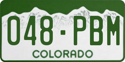 CO license plate 048PBM