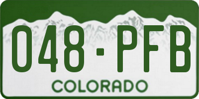 CO license plate 048PFB