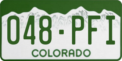 CO license plate 048PFI