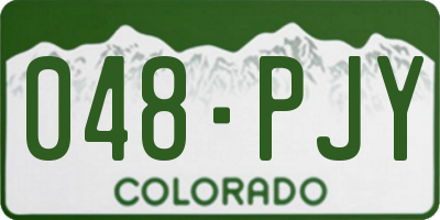CO license plate 048PJY
