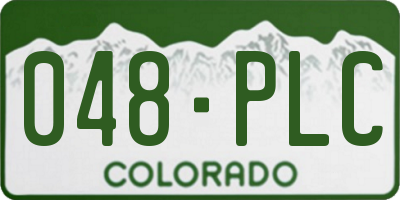 CO license plate 048PLC