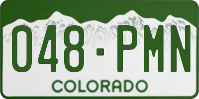 CO license plate 048PMN