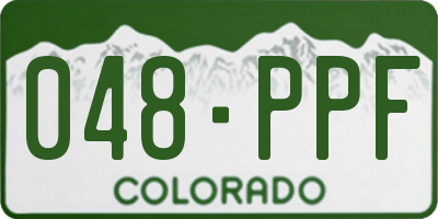 CO license plate 048PPF