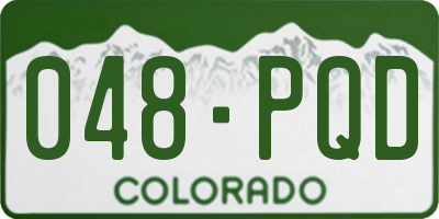 CO license plate 048PQD