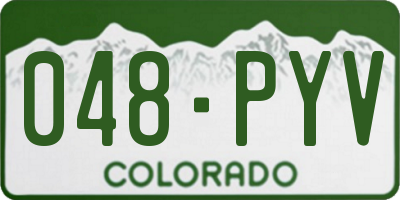 CO license plate 048PYV